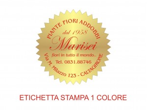 Etichette adesive per fioristi, fiorai e vivaisti (mm 35x35)  (cod.42G)